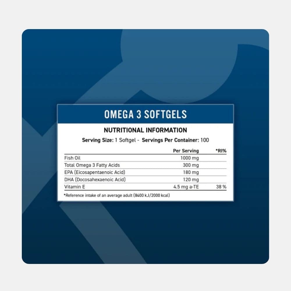 Applied Nutrition Omega-3 Fish Oil 1000 mg Softgels - 100 Count 2