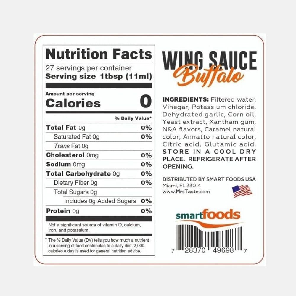 Mrs Taste Zero Calorie Buffalo Wing Sauce - 300 ml 4