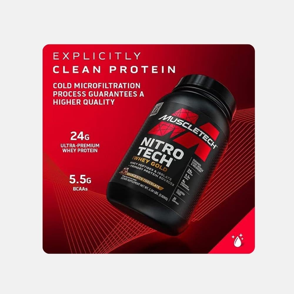 Muscletech Nitro-Tech Whey Gold Protein Powder - Strawberry Shortcake (2 lb) 4