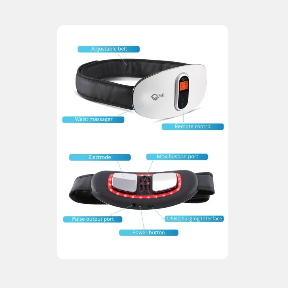 QUTEK MagiCure Intelligent Waist Massager with Heat and Pulse 4