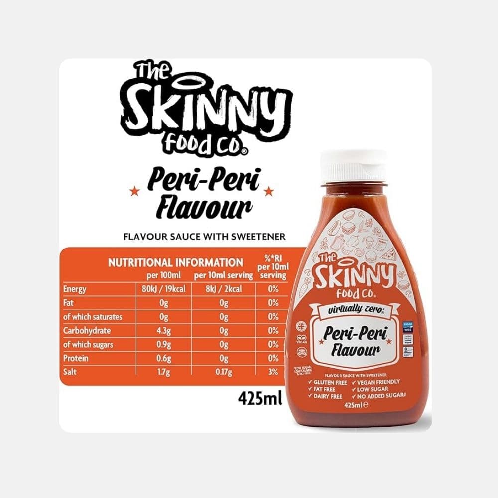 Skinny Food Co Zero Calorie Peri Peri Sauce 425ml 3