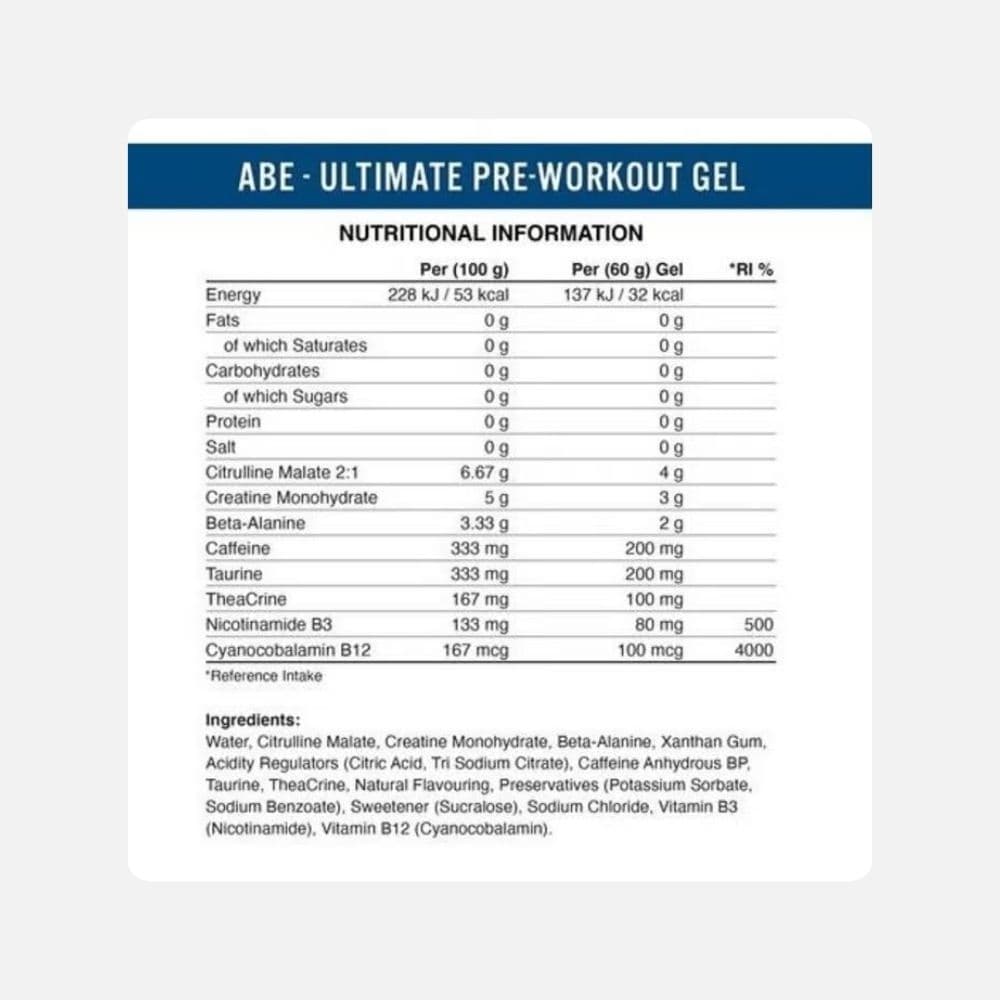 Applied Nutrition ABE Pre-Workout Gel Sachet - 60g Energy Boost 3