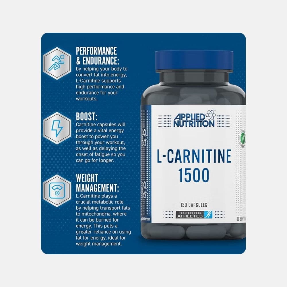 Applied Nutrition L-Carnitine 1500 mg - 120 Vegan Capsules 4