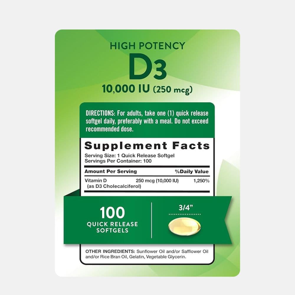 Nature’s Truth Vitamin D3 250 mcg - Daily Softgel Supplement 5