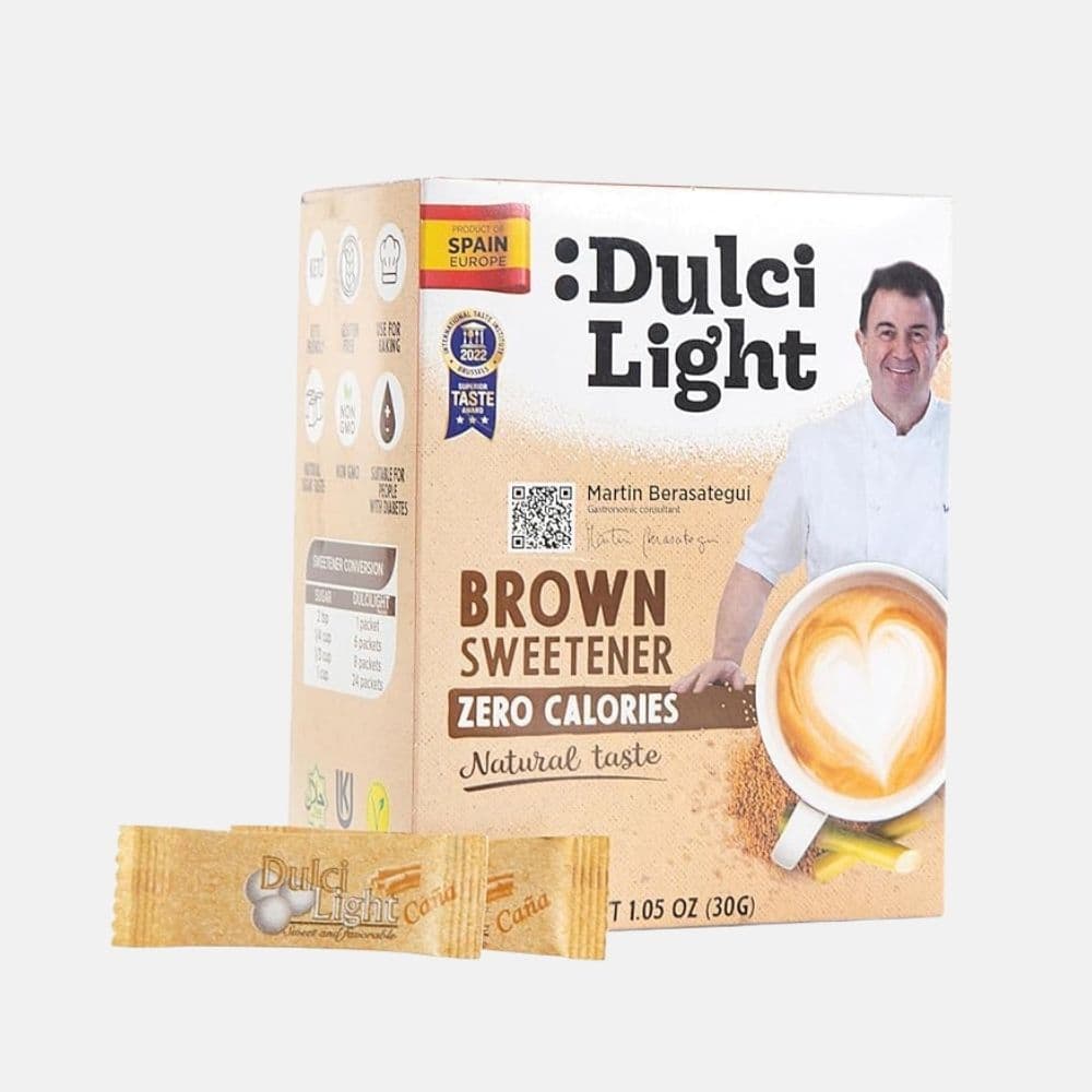 Dulci Light Brown Sweetener Sachets - 50 Count