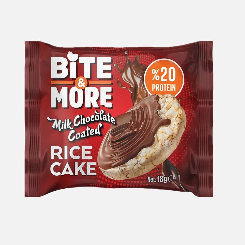 Protein-Packed Rice Cake with Milk Chocolate Coating